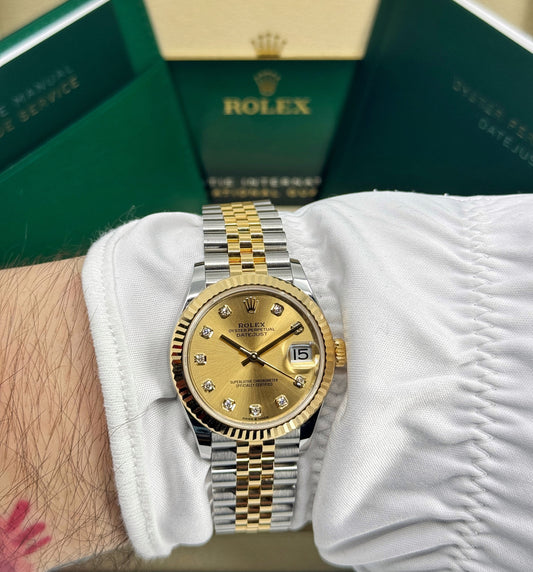 Rolex Datejust with a champagne dial