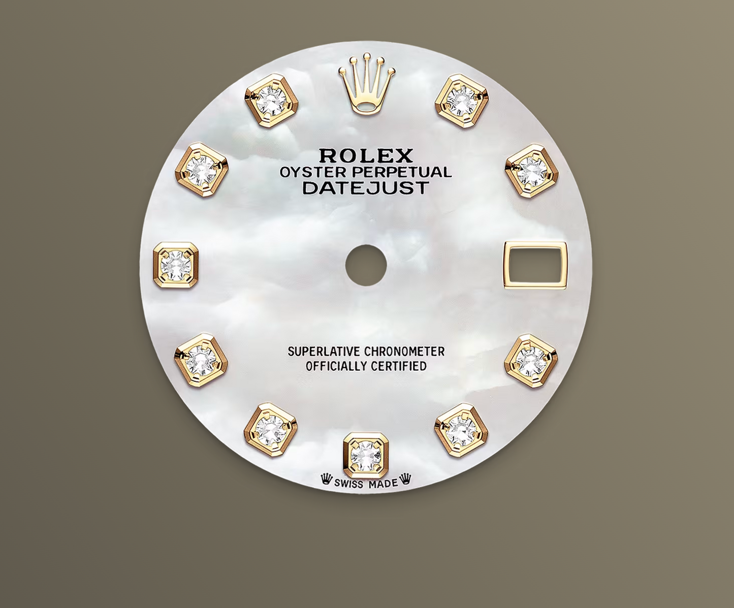 Rolex Lady-Datejust 28mm, 18k YG & Stainless Steel, Mother of Pearl Diamond, Jubilee, Ref# 279173-0013, dated 2025