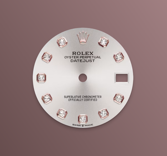 Rolex Datejust 31mm, 18k RG & Stainless Steel, Silver Diamond, Oyster, Ref# 278271-0015, dated 2026