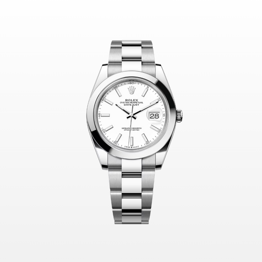 Rolex Datejust 41mm, Stainless Steel, White, Oyster, Ref# 126300-0005, dated 2025