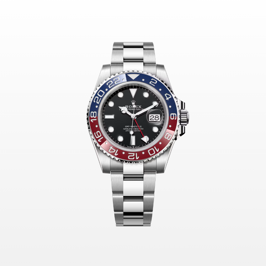 Rolex GMT-Master II 40mm, Stainless Steel, Pepsi, Oyster, Ref# 126710BLRO-0002, dated 2025