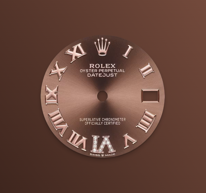 Rolex Datejust 31mm, 18k RG & Stainless Steel, Chocolate Roman Diamond, Jubilee, Ref# 278271-0004, dated 2026