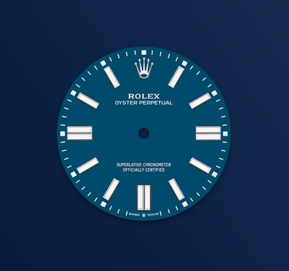 Rolex Oyster Perpetual 41 mm, Stainless Steel, Med Blue, Ref# 134300-0009, dated 2025