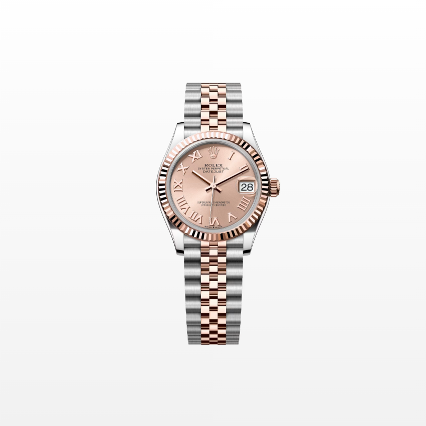 Rolex Datejust 31mm, 18k RG & Stainless Steel, Pink Roman, Jubilee, Ref# 278271-0006, dated 2026