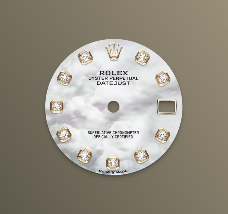 Rolex Datejust 31mm, 18k YG & Stainless Steel, Mother of Pearl Diamond, Oyster, Ref# 278273-0027, dated 2026