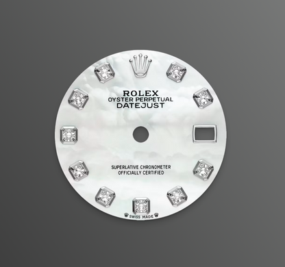 Rolex Lady-Datejust 28mm, 18k WG & Stainless Steel, Mother of Pearl Diamond, Jubilee, Ref# 279174-0009, dated 2026