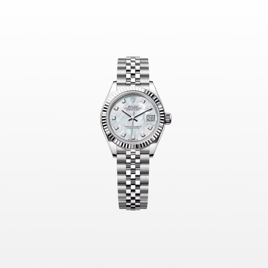 Rolex Lady-Datejust 28mm, 18k WG & Stainless Steel, Mother of Pearl Diamond, Jubilee, Ref# 279174-0009, dated 2026