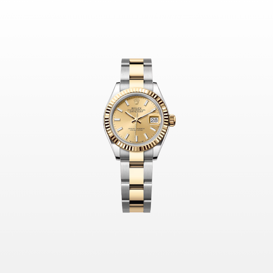 Rolex Lady-Datejust 28mm, 18k YG & Stainless Steel, Champagne, Oyster, Ref# 279173-0002, dated 2026
