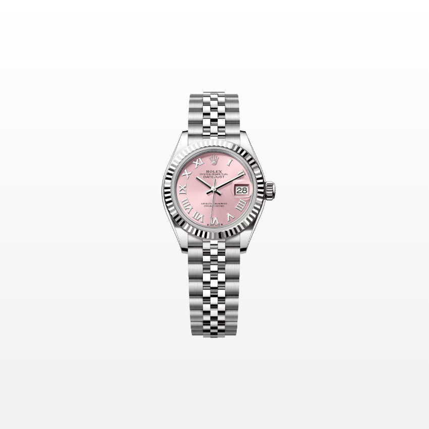 Rolex Lady-Datejust 28mm, 18k WG & Stainless Steel, Pink Roman, Jubilee, Ref# 279174-0017, dated 2026