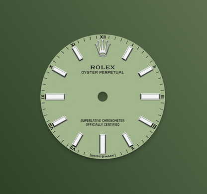 Rolex Oyster Perpetual 34mm, Stainless Steel, Pistachio, Ref# 124200-0006, dated 2025