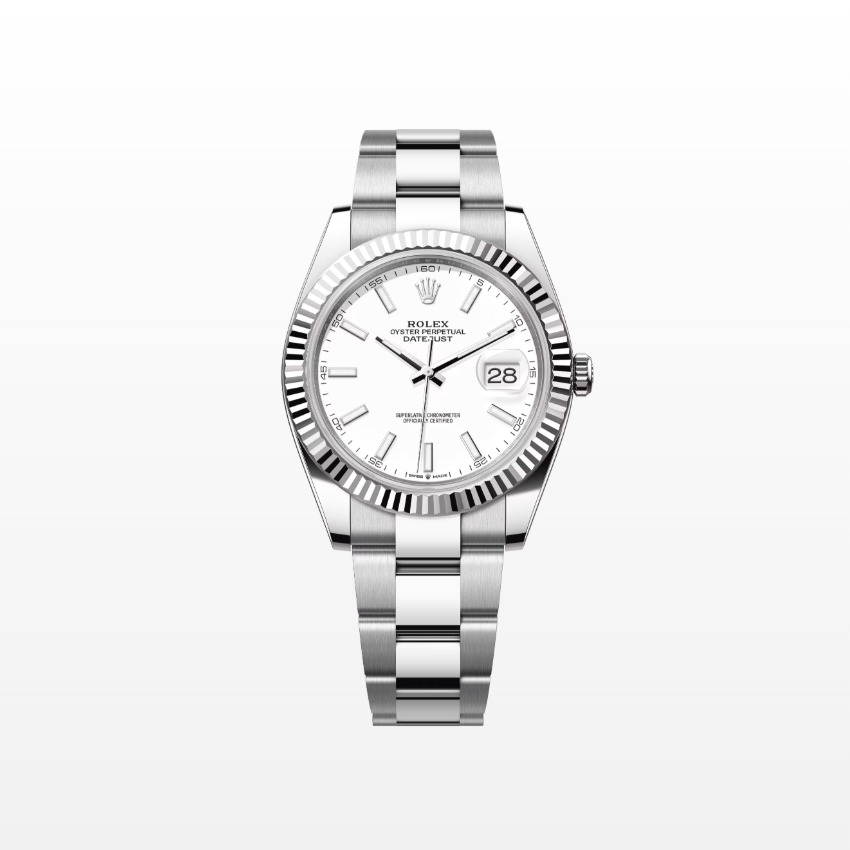 Rolex Datejust 41mm, Stainless Steel, White, Oyster, Ref# 126334-0009, dated 2025