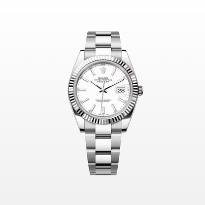 Rolex Datejust 41mm, Stainless Steel, White, Oyster, Ref# 126334-0009, dated 2025