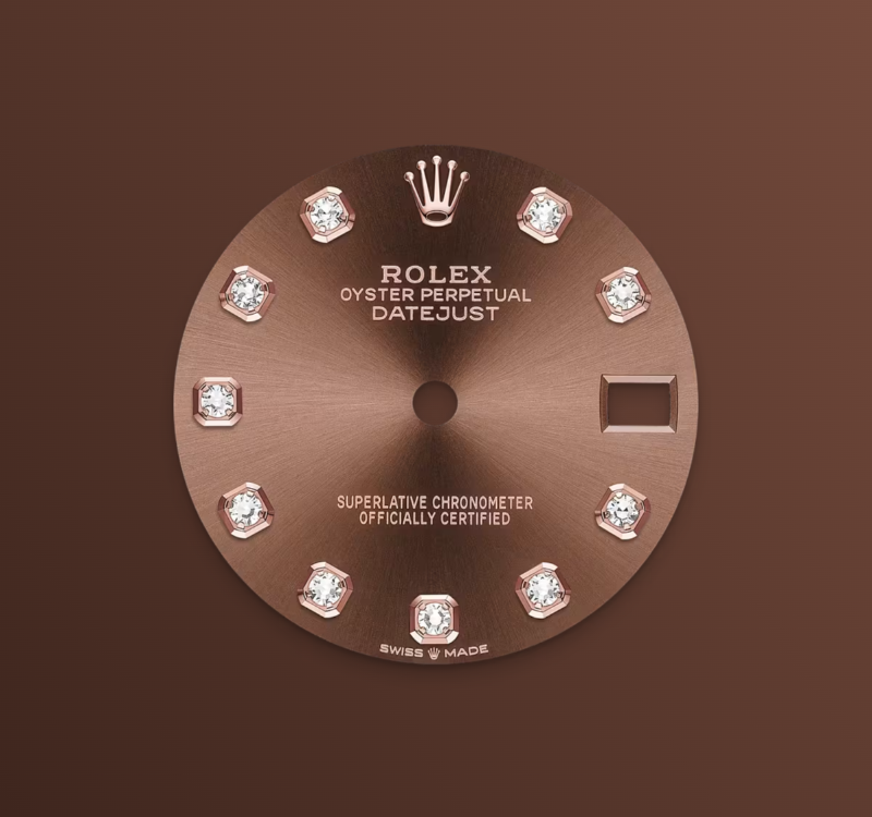 Rolex Datejust 31mm, 18k RG & Stainless Steel, Chocolate Diamond, Jubilee, Ref# 278271-0028, dated 2026