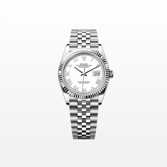 Rolex Datejust 36mm, Stainless Steel, White Roman, Jubilee, Ref# 126234-0025, dated 2025