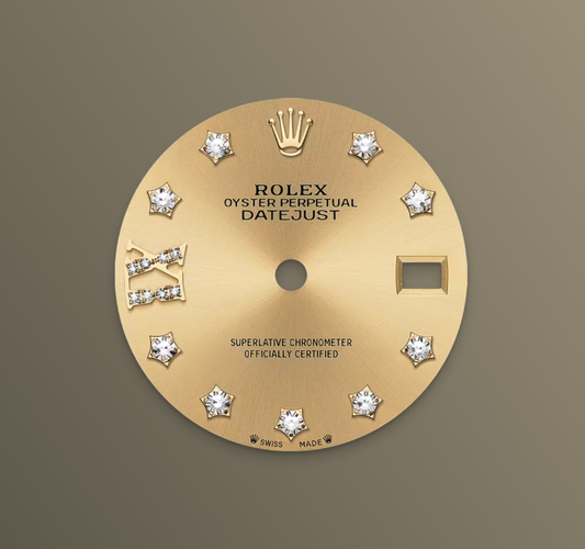 Rolex Lady-Datejust 28mm, 18k YG & Stainless Steel, Champagne star Diamond, Jubilee, Ref# 279173-0021, dated 2026