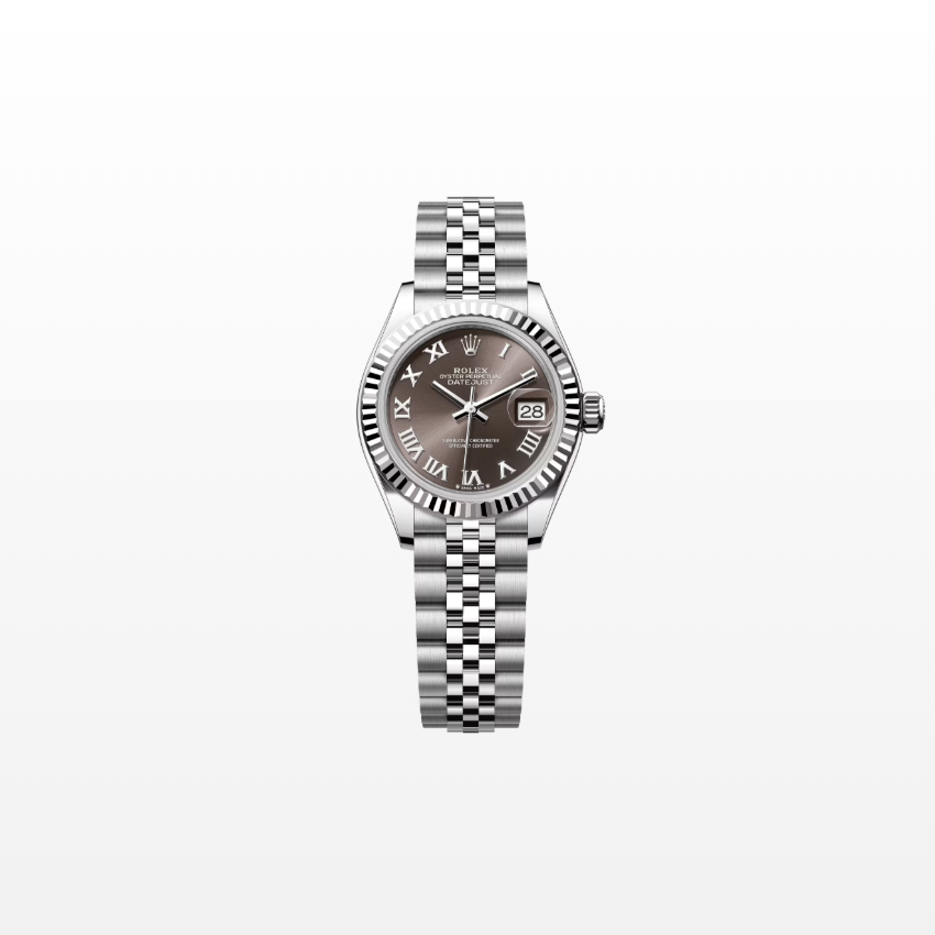 Rolex Lady-Datejust 28mm, 18k WG & Stainless Steel, Grey Roman, Jubilee, Ref# 279174-0013, dated 2026