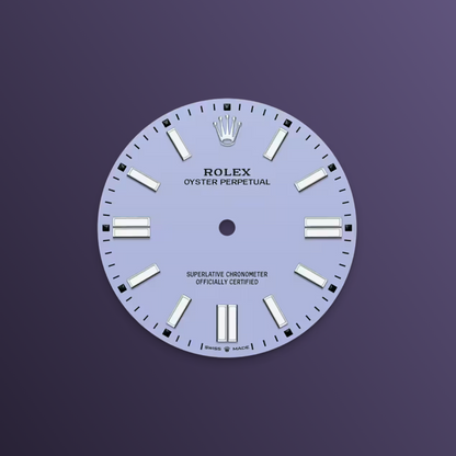 Rolex Oyster Perpetual 41mm, Stainless Steel, Lavender, Ref# 134300-0012, dated 2026