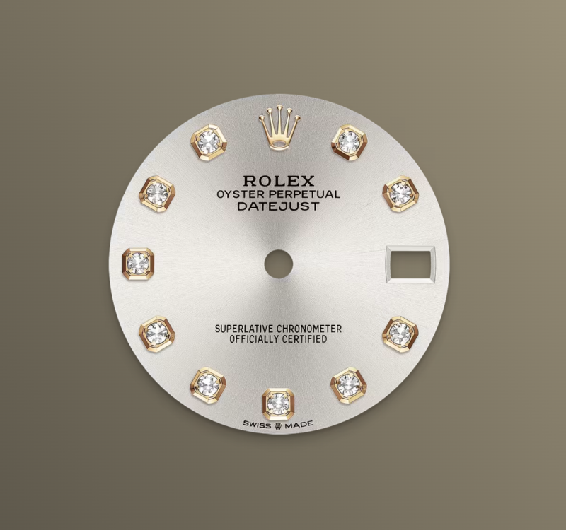 Rolex Datejust 31mm, 18k YG & Stainless Steel, Silver Diamond, Oyster, Ref# 278273-0019, dated 2026