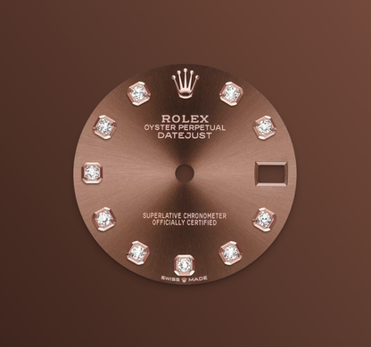 Rolex Datejust 31mm, 18k RG & Stainless Steel, Chocolate Diamond, Oyster, Ref# 278271-0027, dated 2026