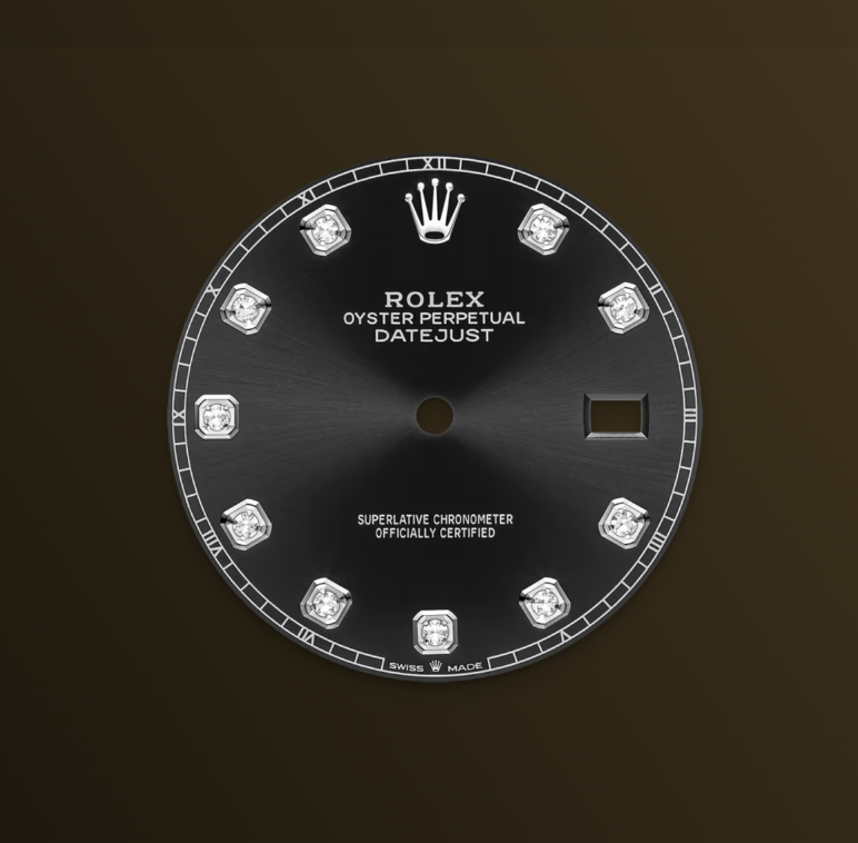 Rolex Datejust 41mm, Stainless Steel, Black Diamond, Jubilee, Ref# 126334-0012, dated 2025