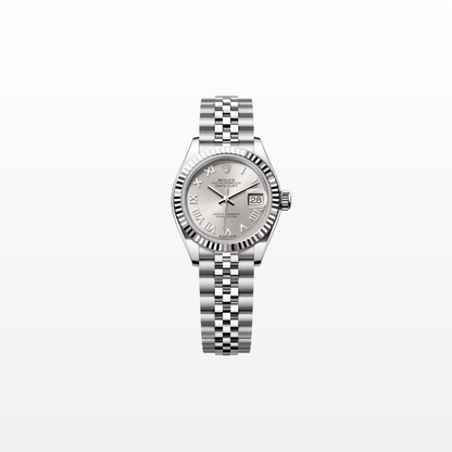 Rolex Lady-Datejust 28mm, 18k WG & Stainless Steel, Silver Roman, Jubilee, Ref# 279174-0007, dated 2026
