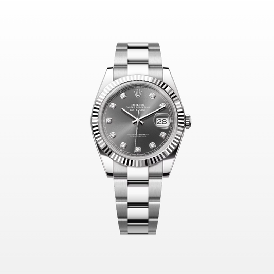 Rolex Datejust 41mm, Stainless Steel, Rhodium Diamond, Oyster, Ref# 126334-0005, dated 2025