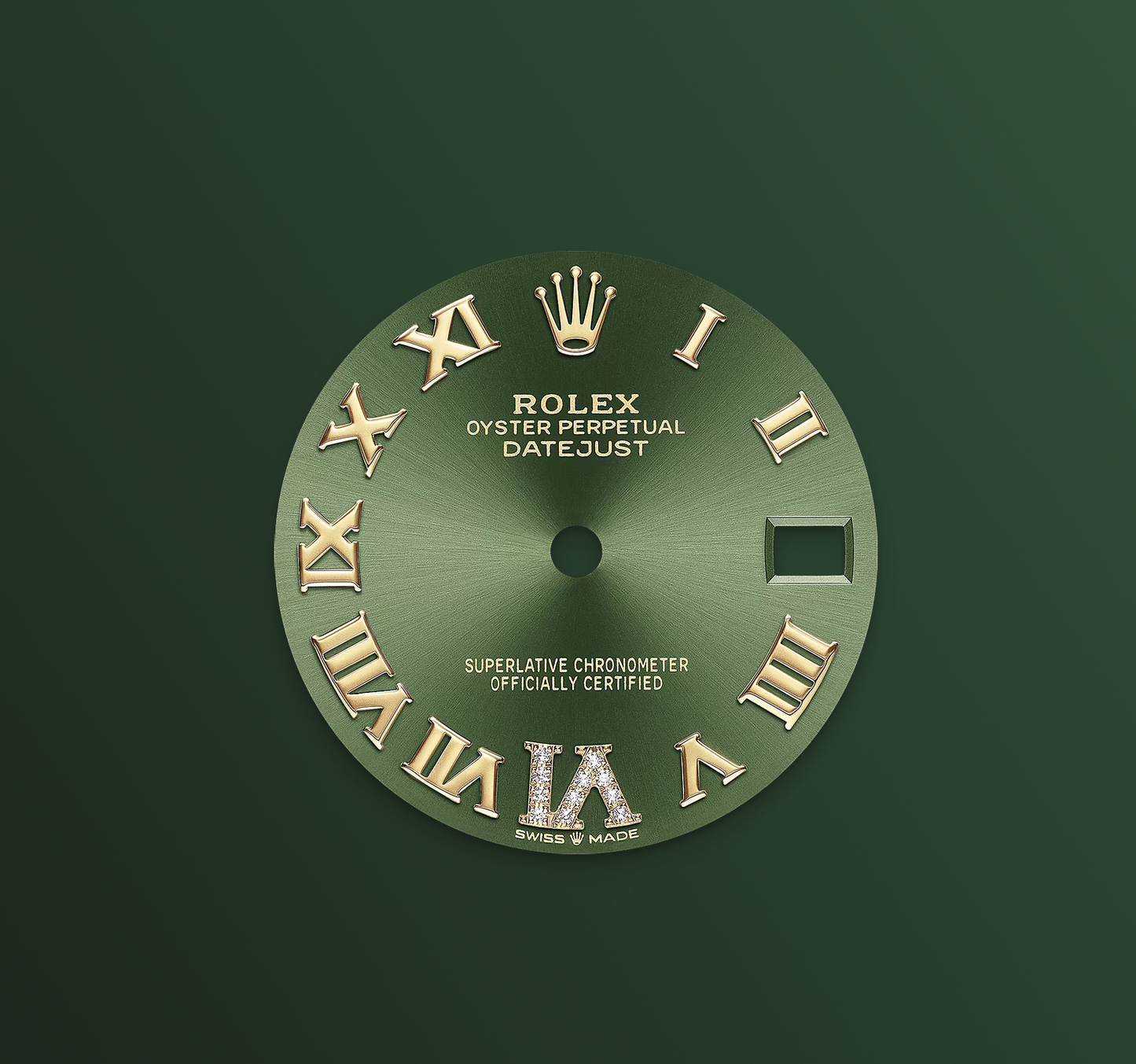 Rolex Datejust 31mm, 18k YG & Stainless Steel, Green Diamond VI, Jubilee, Ref# 278273-0016, dated 2026