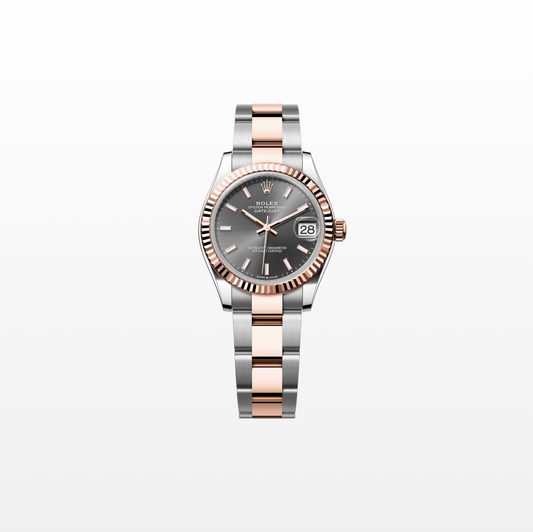 Rolex Datejust 31mm, 18k RG & Stainless Steel, Grey Slate, Oyster, Ref# 278271-0017, dated 2026