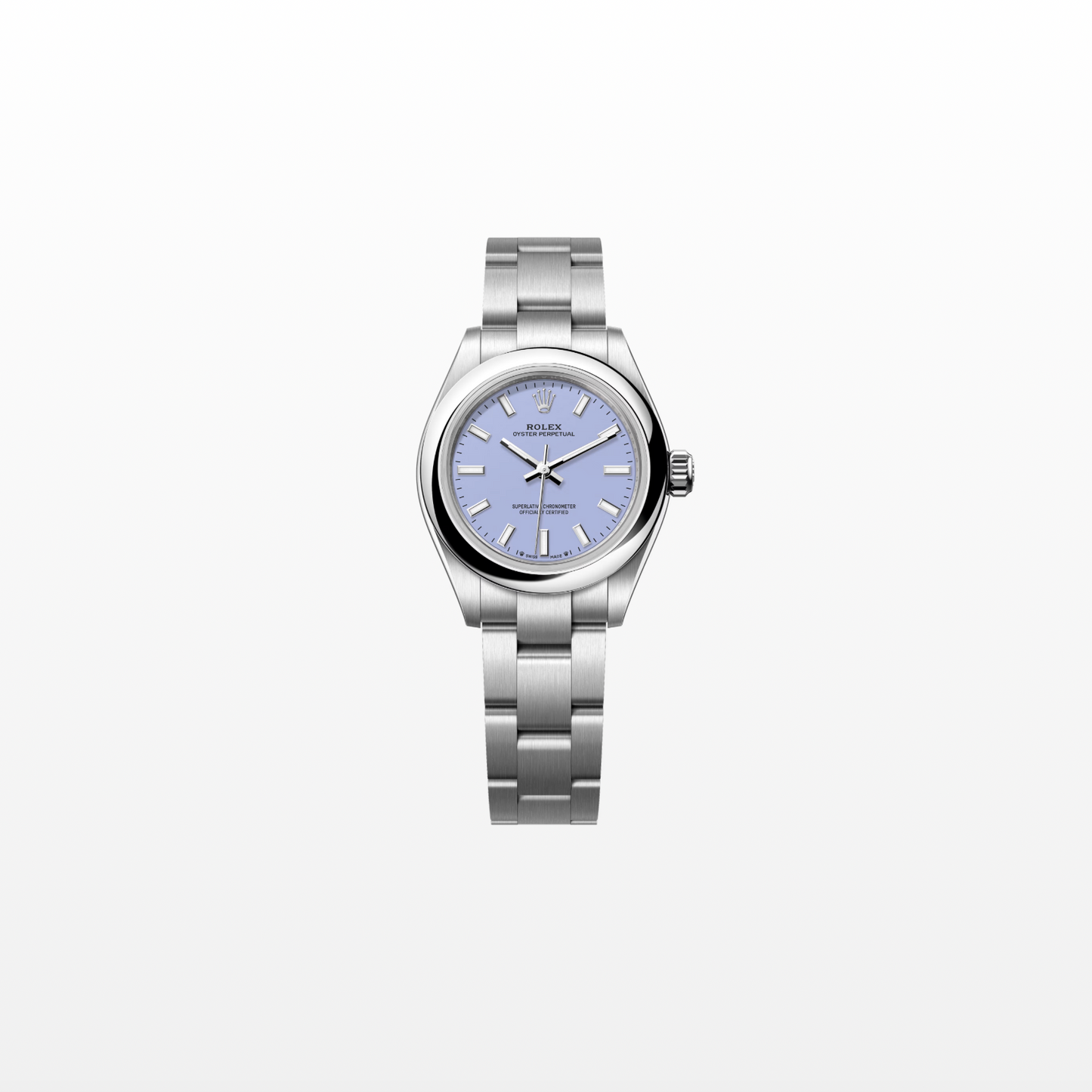 Rolex Oyster Perpetual 28mm, Stainless Steel, Lavender, Ref# 276200-0008, dated 2025