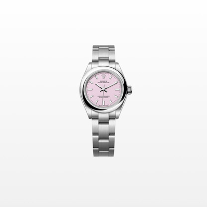 Rolex Oyster Perpetual 28mm, Stainless Steel, Candy Pink, Ref# 276200-0009, dated 2025
