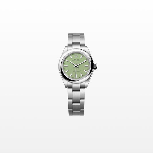 Rolex Oyster Perpetual 28mm, Stainless Steel, Pistachio, Ref# 276200-0006, dated 2025