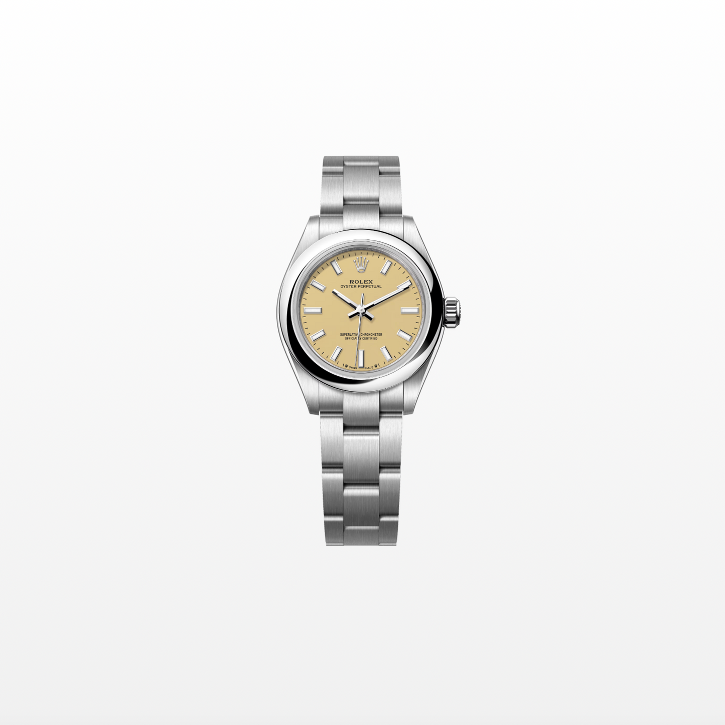 Rolex Oyster Perpetual 28mm, Stainless Steel, Beige, Ref# 276200-0007, dated 2025