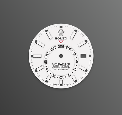 Rolex Sky-Dweller 42mm, 18k WG & Stainless Steel, White, Oyster, Ref# 336934-0003, dated 2025