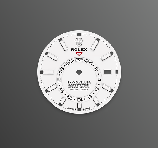 Rolex Sky-Dweller 42mm, 18k WG & Stainless Steel, White, Oyster, Ref# 336934-0003, dated 2025