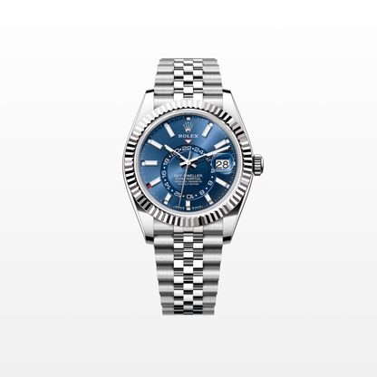 Rolex Sky-Dweller 42mm, 18k WG & Stainless Steel, Blue, Jubilee, Ref# 336934-0006, dated 2025