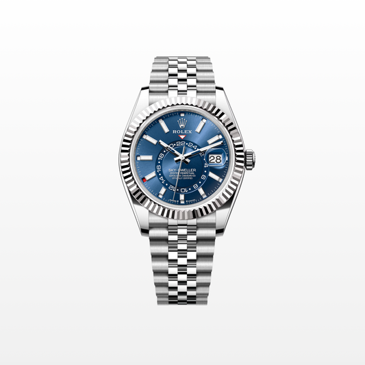 Rolex Sky-Dweller 42mm, 18k WG & Stainless Steel, Blue, Jubilee, Ref# 336934-0006, dated 2025