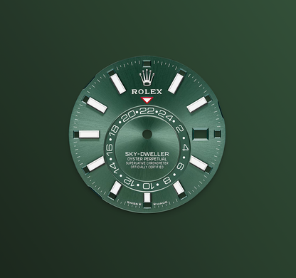 Rolex Sky-Dweller 42mm, 18k WG & Stainless Steel, Green, Jubilee, Ref# 336934-0002, dated 2025