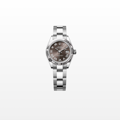 Rolex Lady-Datejust 28mm, 18k WG & Stainless Steel, Grey Roman, Oyster, Ref# 279174-0014, dated 2026