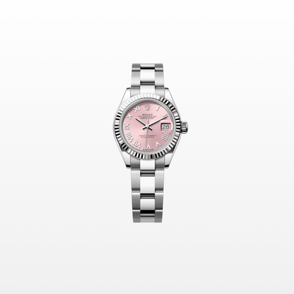 Rolex Lady-Datejust 28mm, 18k WG & Stainless Steel, Pink Roman, Oyster, Ref# 279174-0018, dated 2026