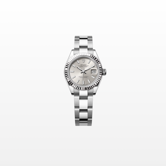 Rolex Lady-Datejust 28mm, 18k WG & Stainless Steel, Silver, Oyster, Ref# 279174-0006, dated 2026