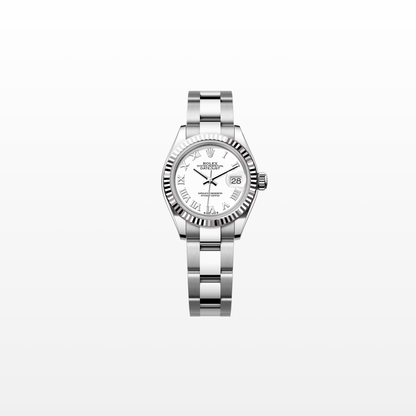 Rolex Lady-Datejust 28mm, 18k WG & Stainless Steel, White Roman, Oyster, Ref# 279174-0020, dated 2026