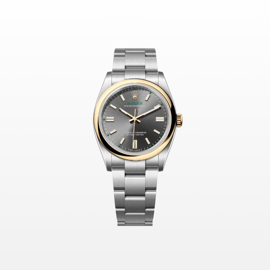 Rolex Oyster Perpetual 36mm, 18k YG & Stainless Steel, Slate, Ref# 126003-0001, dated 2026