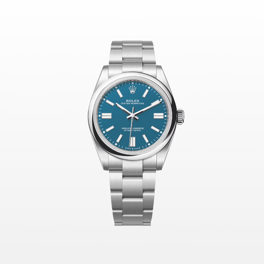 Rolex Oyster Perpetual 41 mm, Stainless Steel, Med Blue, Ref# 134300-0009, dated 2025