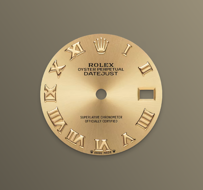 Rolex Lady-Datejust 28mm, 18k YG & Stainless Steel, Champagne Roman, Oyster, Ref# 279173-0010, dated 2026