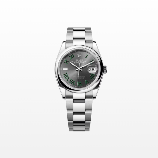 Rolex Datejust 36mm, Stainless Steel, Wimbledon, Slate, Oyster, Ref# 126200-0018, dated 2025