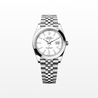Rolex Datejust 41mm, Stainless Steel, White, Jubilee, Ref# 126300-0006, dated 2025