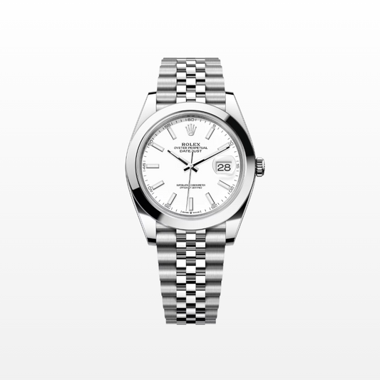 Rolex Datejust 41mm, Stainless Steel, White, Jubilee, Ref# 126300-0006, dated 2025