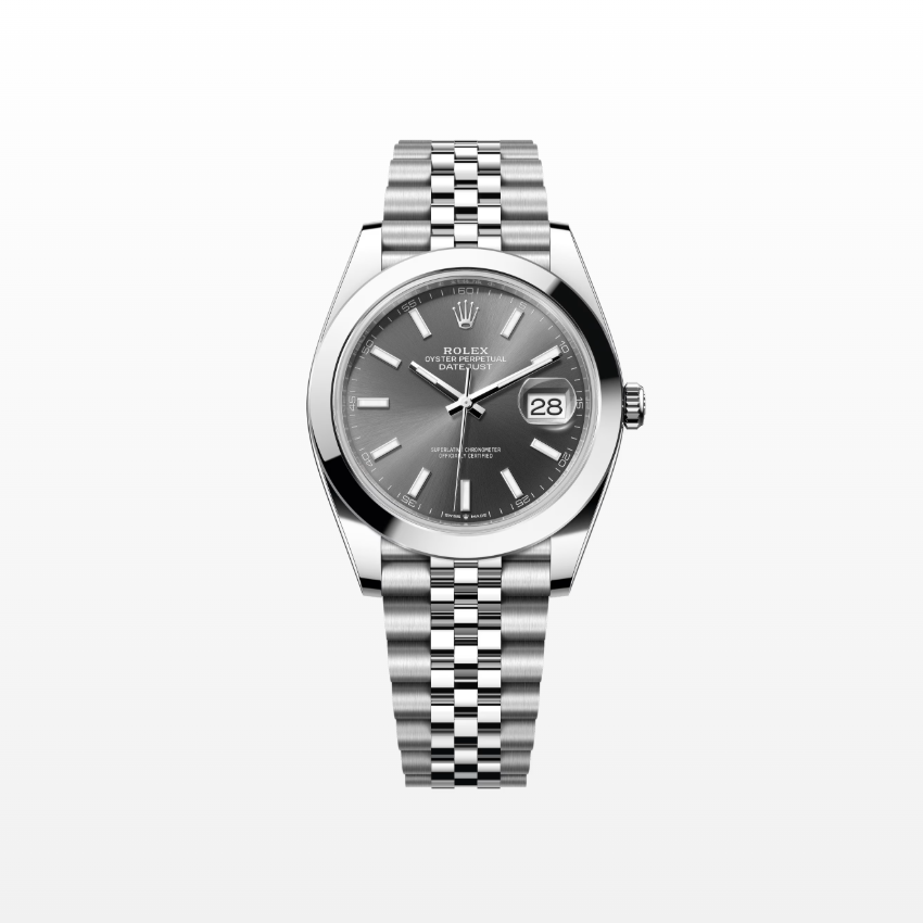 Rolex Datejust 41mm, Stainless Steel, Rhodium, Jubilee, Ref# 126300-0008, dated 2025