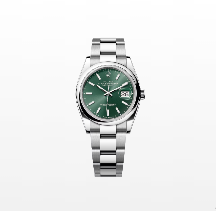 Rolex Datejust 36mm, Stainless Steel, Green, Oyster, Ref# 126200-0024, dated 2025