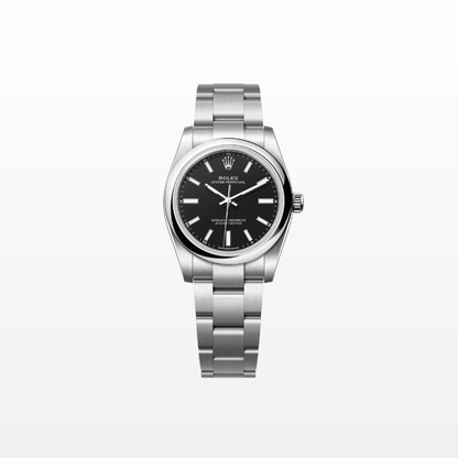 Rolex Oyster Perpetual 34mm, Stainless Steel, Black, Ref# 124200-0010, dated 2026